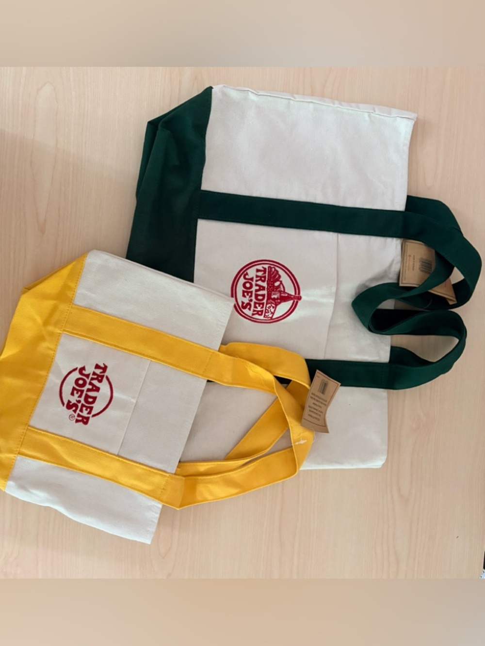 Trader Joe's Canvas Tote Bag - large with mini set